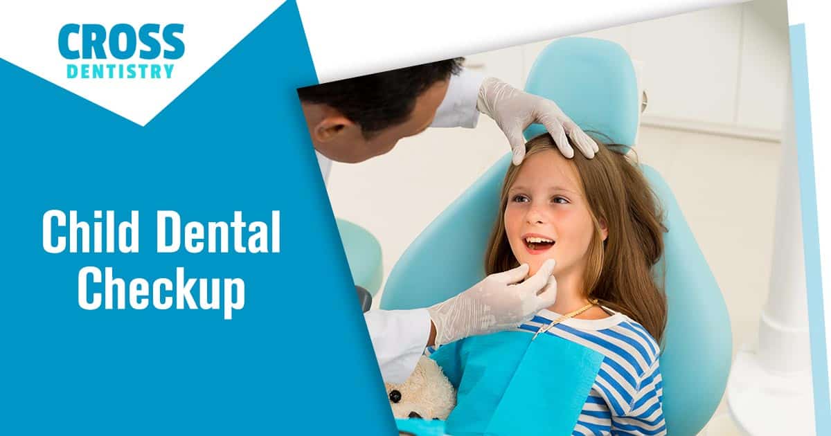 Image of a young female child in a dental chair getting examined. Cross Dentistry - Parents are incredibly busy. Between work, taking care of the kids, and trying to find time in the day to finish that never-ending to-do list, there's just not enough time to take their kids to the dentist. The health of your teeth is one of the most important aspects of your overall health. Without regular dental checkups, cavities can form and lead to serious tooth infection and abscesses. Cross Dentistry offers a dental check up for children going back to school. A dental check up is essential for maintaining a child's oral health and can protect them from pain, infection, and long-term damage caused by an untreated cavity or tooth infection.