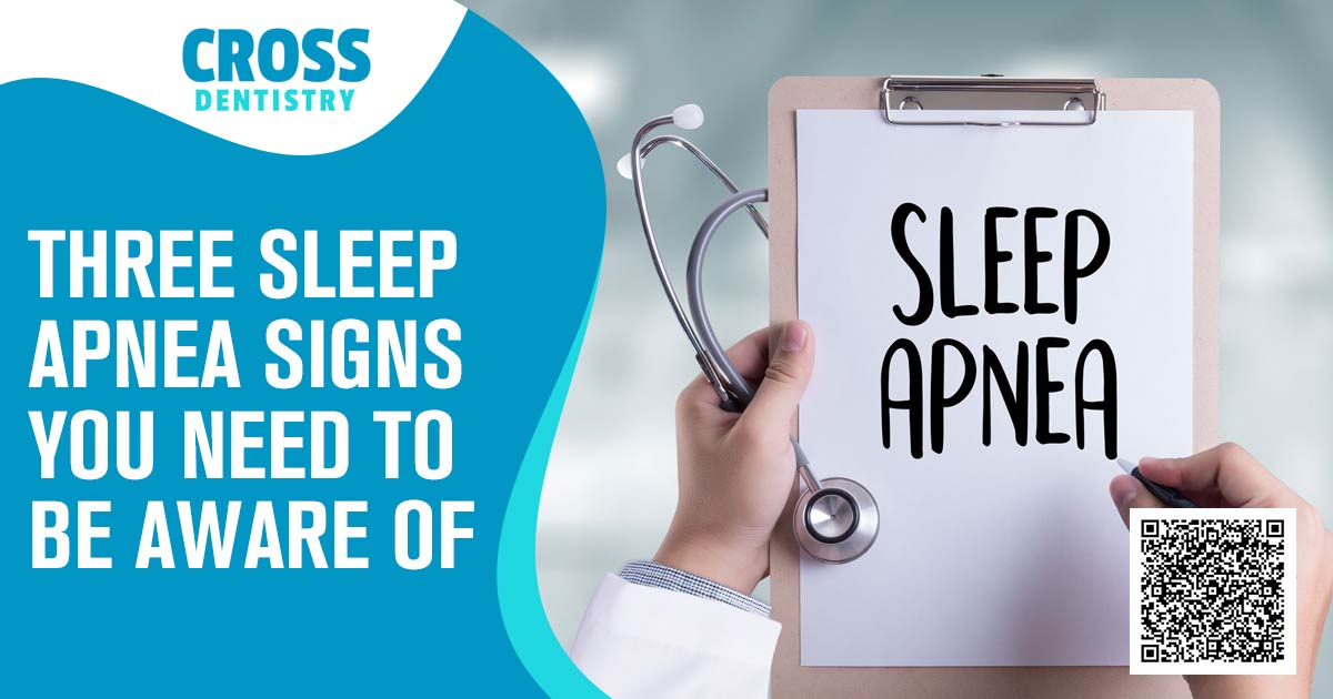 A medical professional holds a clipboard and stethoscope and writes "Sleep Apnea" on the paper