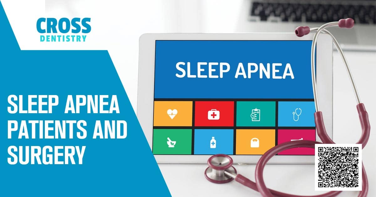 A red stethoscope leans on a tablet that reads "Sleep Apnea" with several related Icons