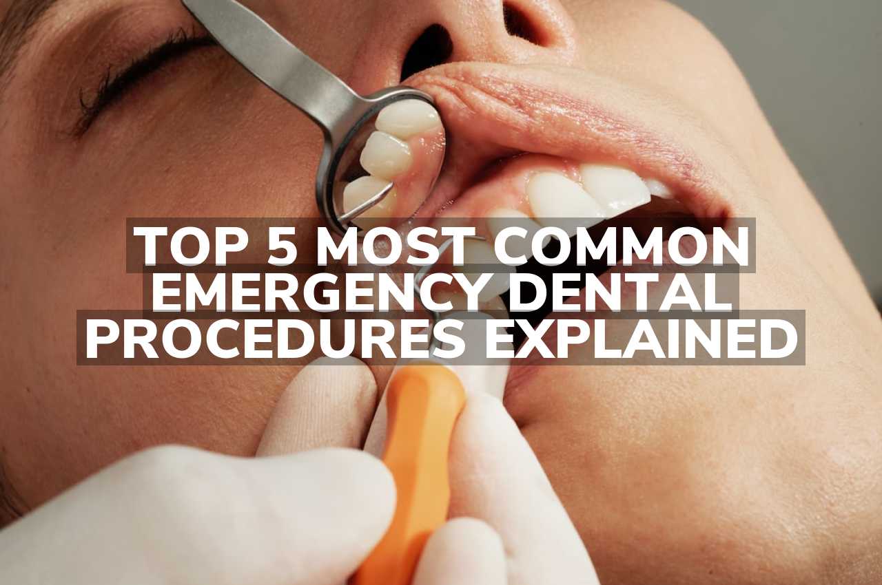 Top 5 Most Common Emergency Dental Procedures Explained